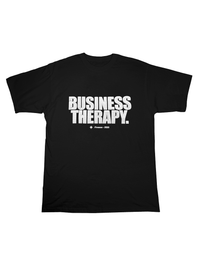 TEE "BUSINESS THERAPY" BLACK PUFF
