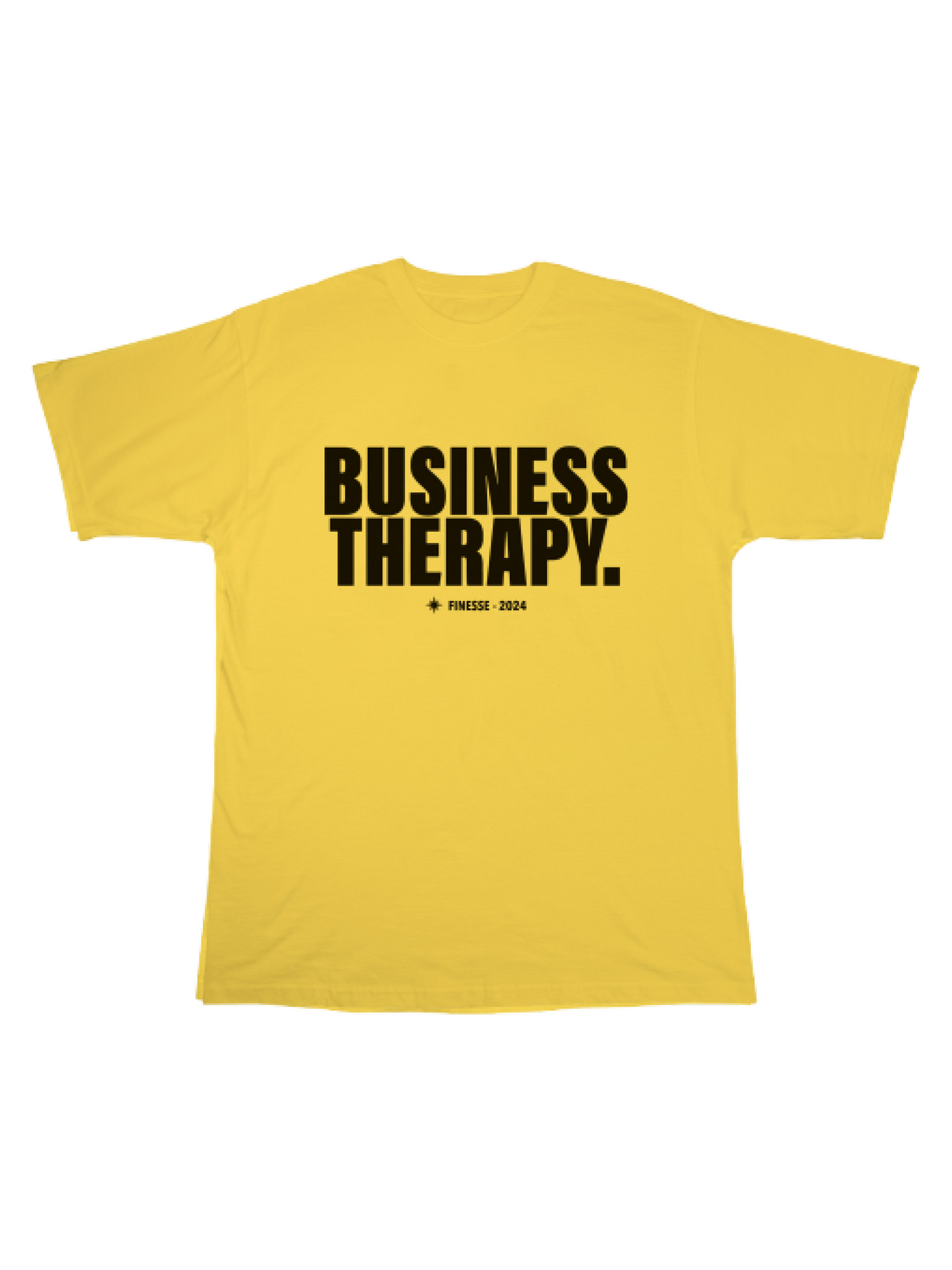 TEE "BUSINESS THERAPY" YELLOW PUFF
