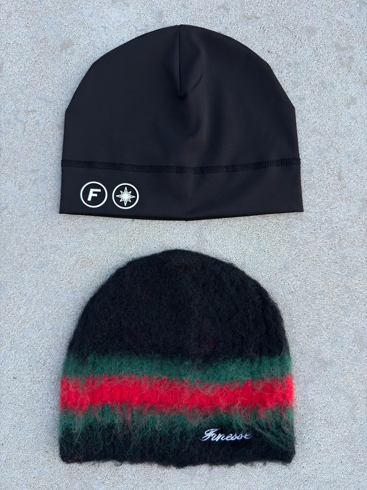 2 Shots Skull Beanie - flat lay - Finesse