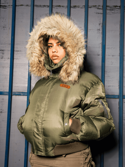 FINESSE* MERCENARY GREEN BOMBER