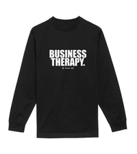 LONGSLEEVE "BUSINESS THERAPY" WHITE PUFF