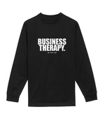 LONGSLEEVE “BUSINESS THERAPY” WHITE PUFF