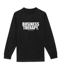 LONGSLEEVE “BUSINESS THERAPY” WHITE PUFF