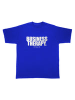 “BUSINESS THERAPY” TEE BLUE PUFF