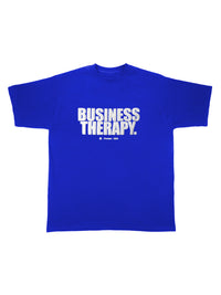 “BUSINESS THERAPY” TEE BLUE PUFF