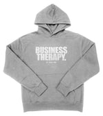 “BUSINESS THERAPY” GRAY PUFF HOODIE
