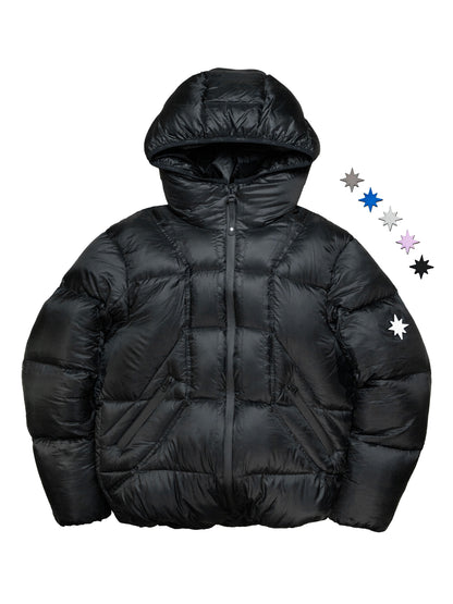 Doudoune Finesse Alive Puffer Jacket noire présentée sur fond blanc