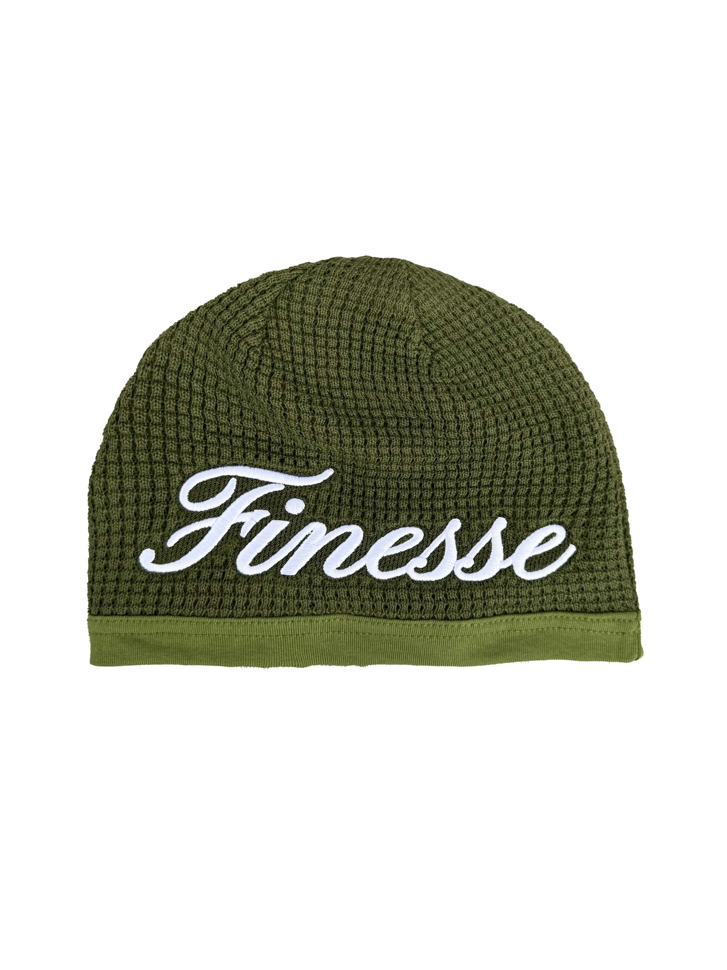 FINESSE* WAFFLE GREEN BEANIE