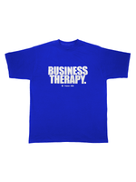 “BUSINESS THERAPY” TEE BLUE PUFF