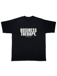 TEE "BUSINESS THERAPY" BLACK PUFF