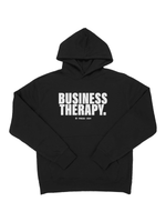 HOODIE "BUSINESS THERAPY" BLACK PUFF