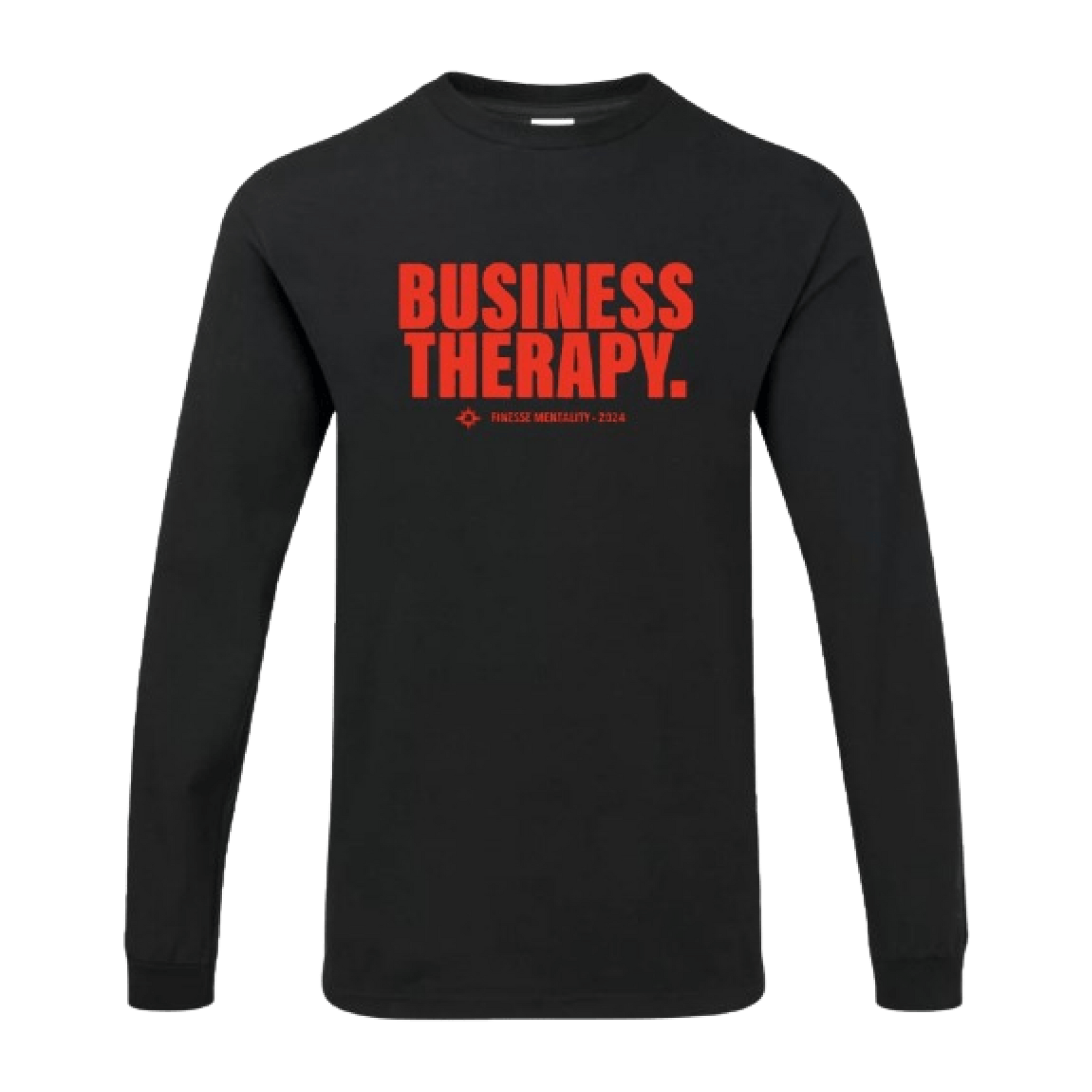 Finesse Business Therapy Long Sleeve rouge présenté sur fond blanc.
