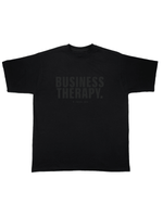 TEE "BUSINESS THERAPY" BLACK ON BLACK PUFF