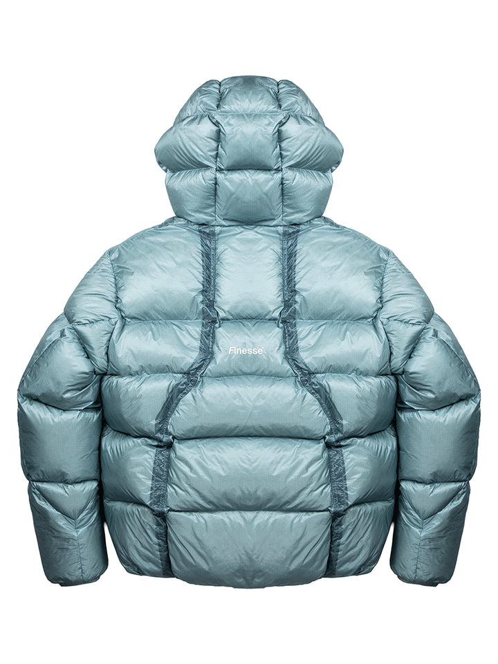 "ALIVE" PUFFER JACKET - ICE BLUE