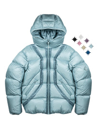 "ALIVE" PUFFER JACKET - ICE BLUE