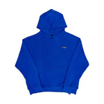 Finesse Air Cotton Hoodie bleu présenté à plat
