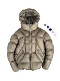 Doudoune Finesse* Alive Puffer Jacket Light Bronze vue de face sur fond blanc.