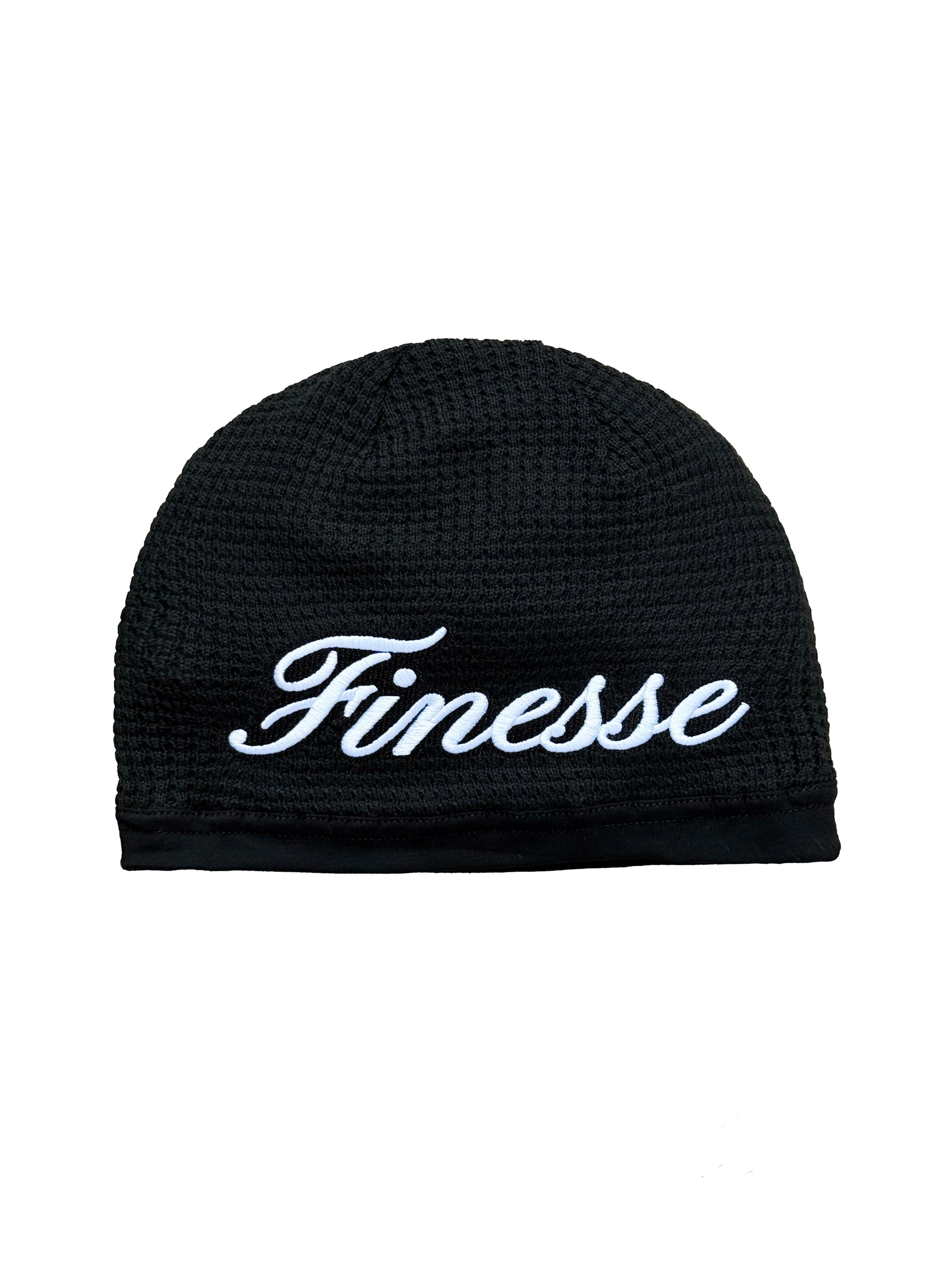 Bonnet Finesse Waffle Beanie en à-plat fond blanc.