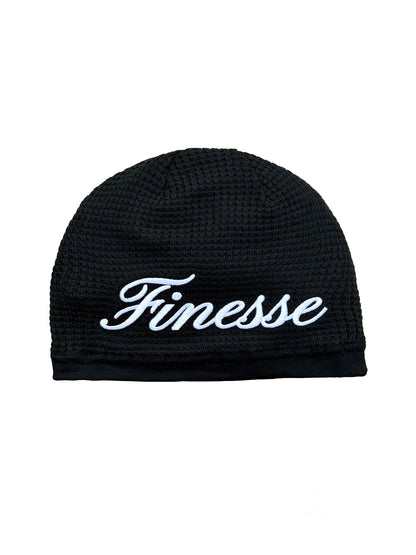 Bonnet Finesse Waffle Beanie en à-plat fond blanc.
