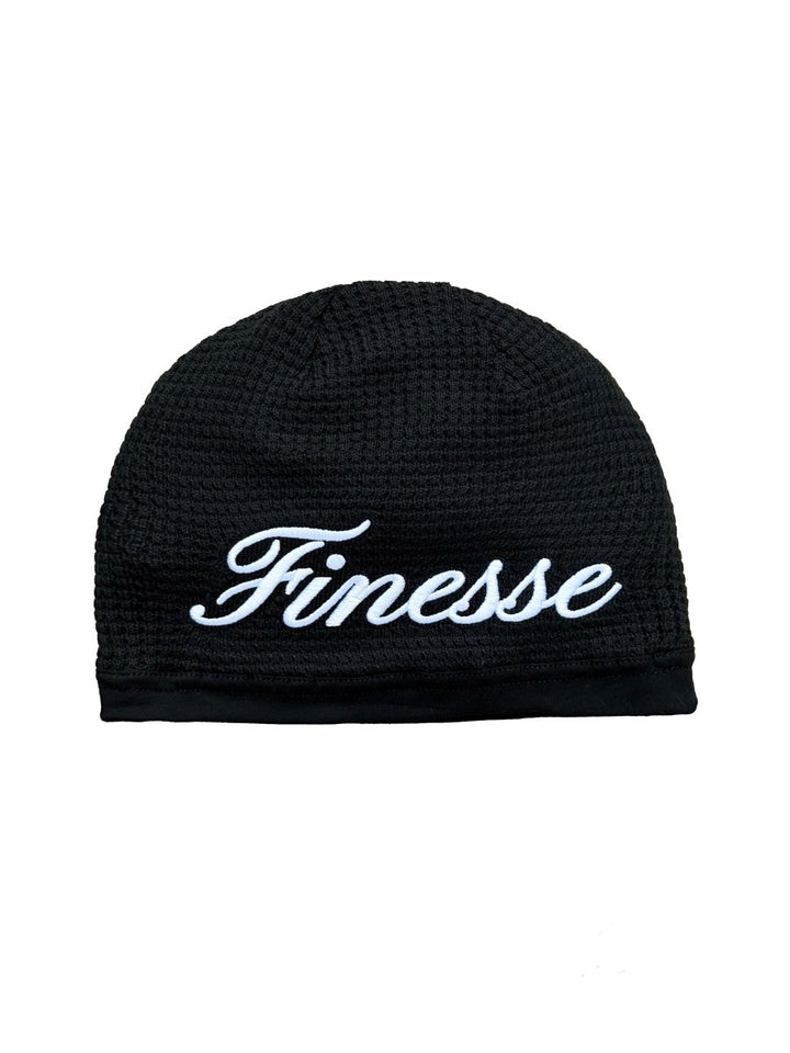 Bonnet Finesse Waffle Beanie en à-plat fond blanc.