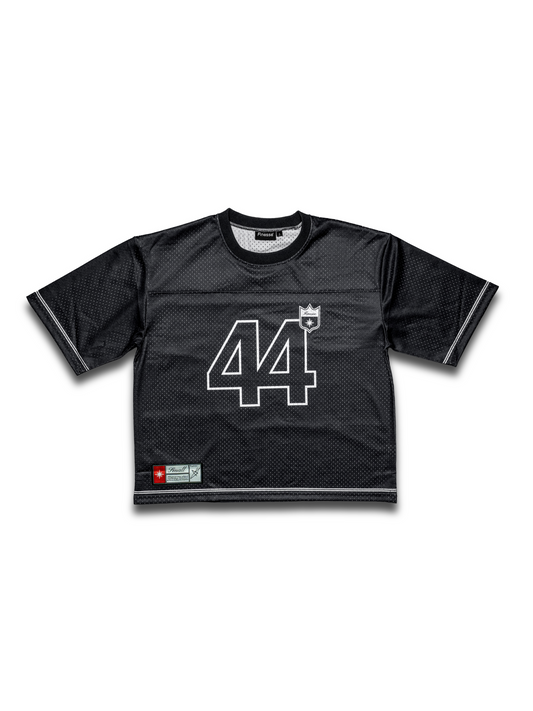 Jersey Finesse 44 Black présenté de face en packshot sur fond blanc.