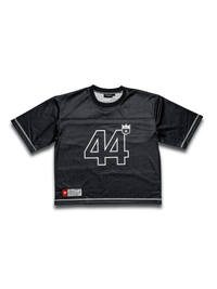 Jersey Finesse 44 Black présenté de face en packshot sur fond blanc.