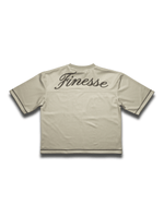Jersey 44 beige Finesse présenté de dos en packshot sur fond blanc.