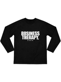 LONGSLEEVE "BUSINESS THERAPY" WHITE PUFF