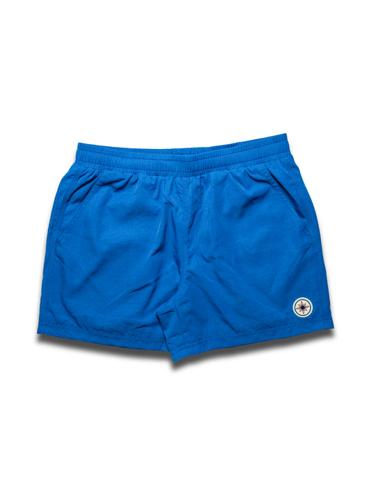 Finesse Swim Shorts Blue Lagoon présenté en packshot sur fond blanc.